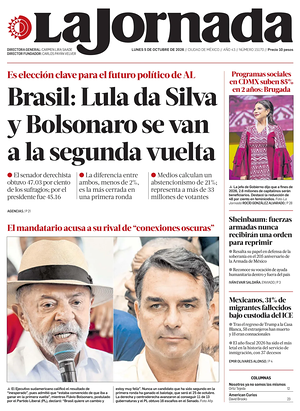 Prima pagina La Jornada di oggi - Quotidiano estero