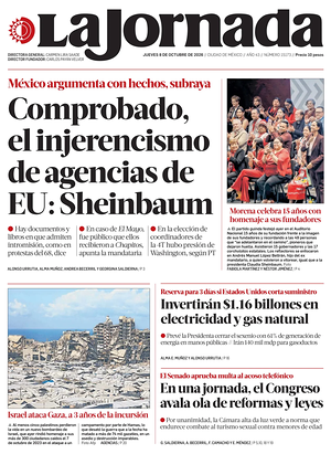 Prima pagina La Jornada di oggi - Quotidiano estero