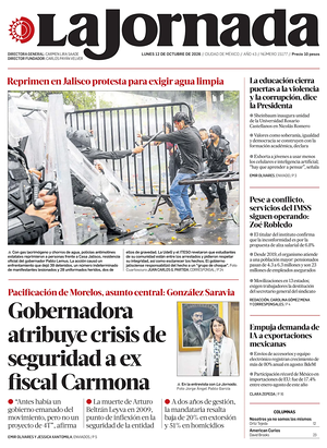 Prima pagina La Jornada di oggi - Quotidiano estero
