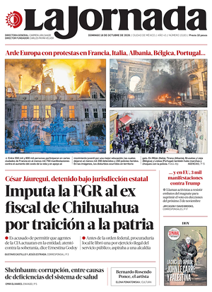 Prima pagina La Jornada di oggi - Quotidiano estero