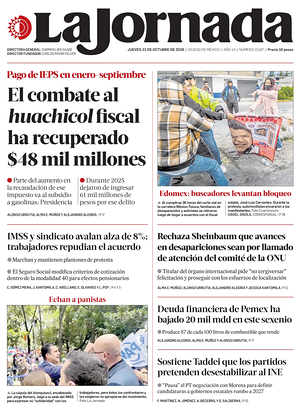 Prima pagina La Jornada di oggi - Quotidiano estero