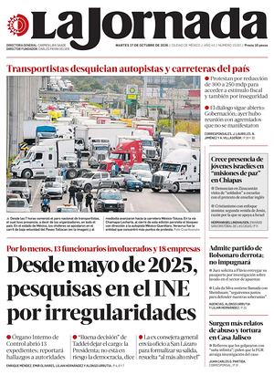 Prima pagina La Jornada di oggi - Quotidiano estero