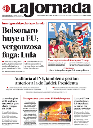 Prima pagina La Jornada di oggi - Quotidiano estero