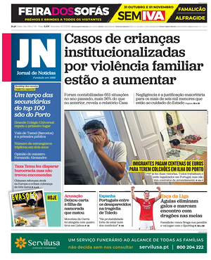 Capa de Jornal de Notícias de hoje - Jornal nacionais