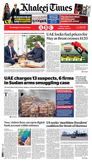 Khaleej Times prima pagina
