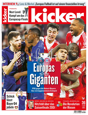 Titelseite von Kicker heute - Sportzeitungen