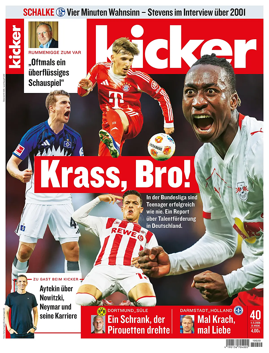 Titelseite von Kicker heute - Presse 13 Mai 2026