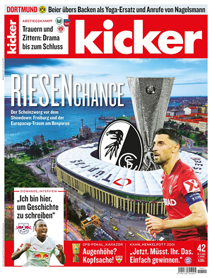 Titelseite von Kicker heute - Sportzeitungen