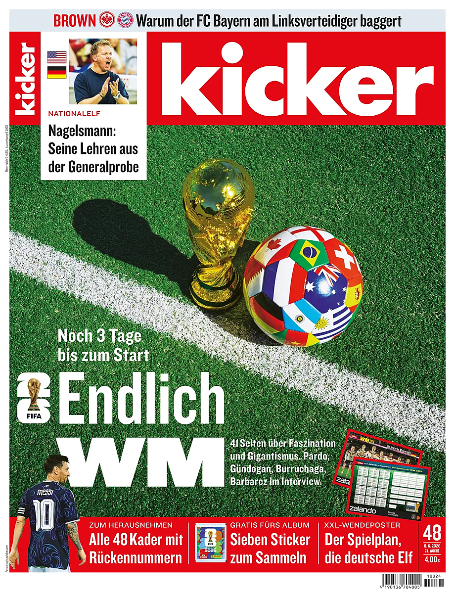 Titelseite von Kicker heute - Presse 10 Juni 2026