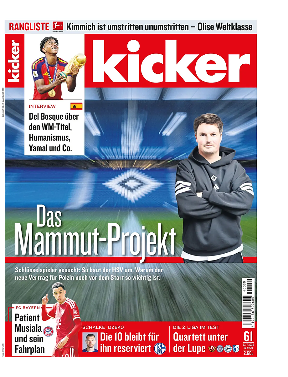 Titelseite von Kicker heute - Presse 26 Juli 2026