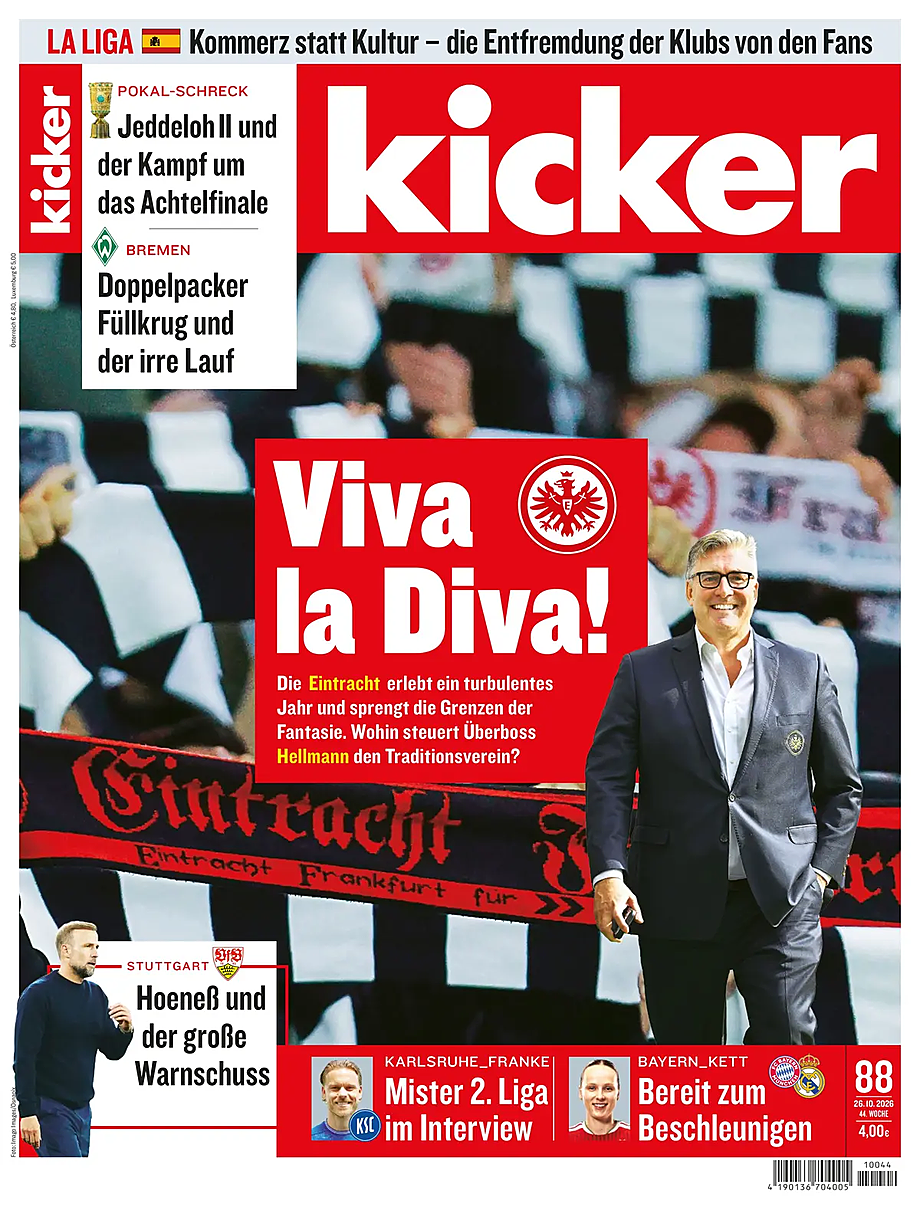 Titelseite von Kicker heute - Presse 28 Oktober 2026