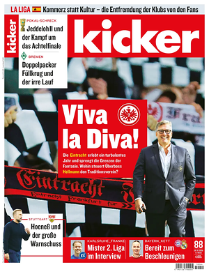 Titelseite von Kicker heute - Sportzeitungen