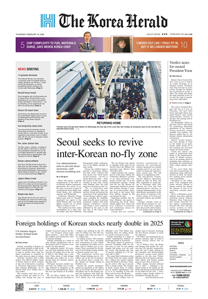 Prima pagina The Korea Herald di oggi - Quotidiano finanza