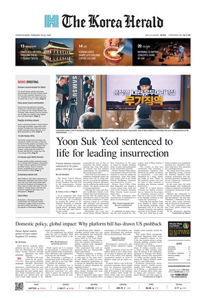 Prima pagina The Korea Herald di oggi - Quotidiano finanza