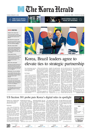 Prima pagina The Korea Herald di oggi - Quotidiano finanza