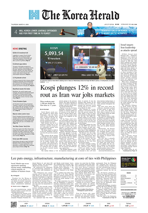 Prima pagina The Korea Herald di oggi - Quotidiano finanza