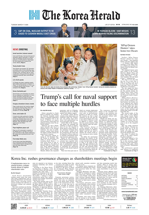 Prima pagina The Korea Herald di oggi - Quotidiano finanza