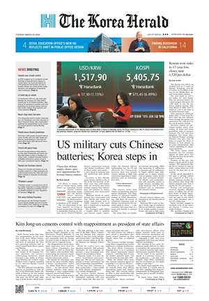 Prima pagina The Korea Herald di oggi - Quotidiano finanza