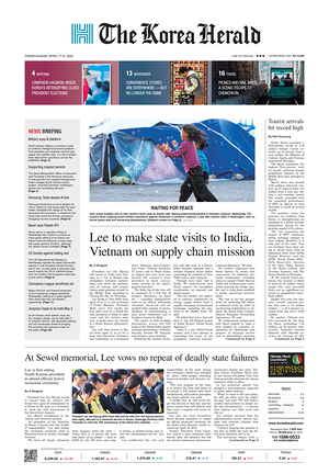 Prima pagina The Korea Herald di oggi - Quotidiano finanza