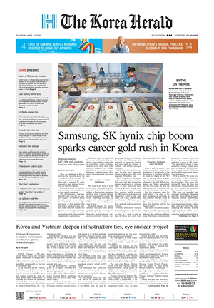 Prima pagina The Korea Herald di oggi - Quotidiano finanza