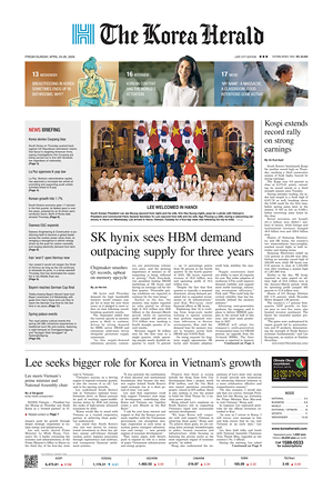 Prima pagina The Korea Herald di oggi - Quotidiano finanza