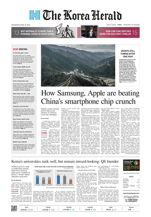 Prima pagina The Korea Herald di oggi - Quotidiano finanza