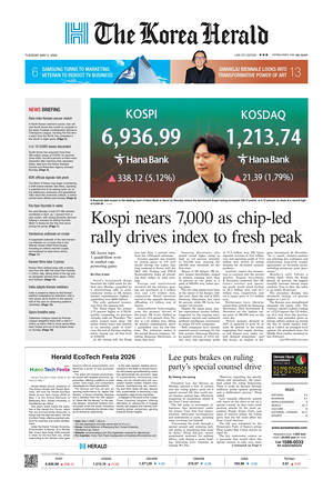Prima pagina The Korea Herald di oggi - Quotidiano finanza