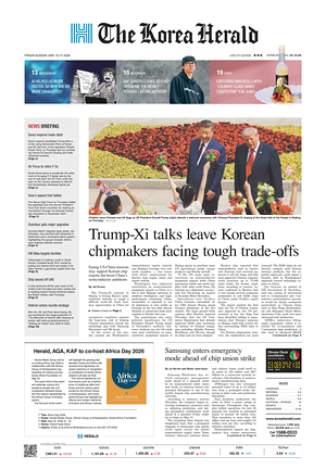 Prima pagina The Korea Herald di oggi - Quotidiano finanza