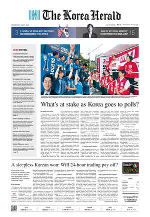 Prima pagina The Korea Herald di oggi - Quotidiano finanza