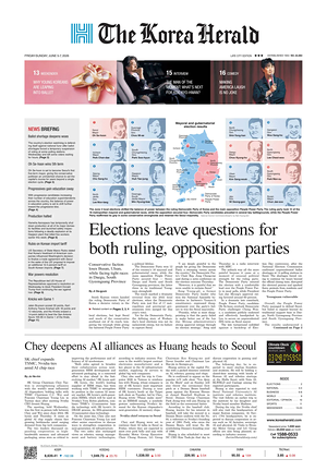 Prima pagina The Korea Herald di oggi - Quotidiano finanza