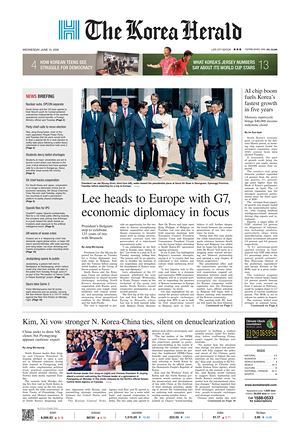 Prima pagina The Korea Herald di oggi - Quotidiano finanza