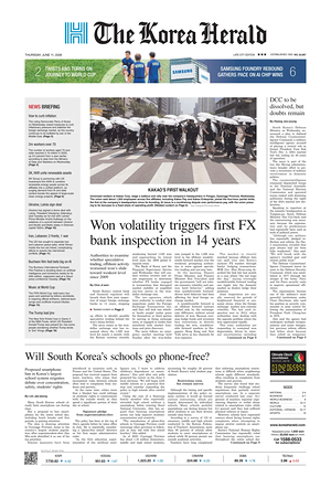 Prima pagina The Korea Herald di oggi - Quotidiano finanza