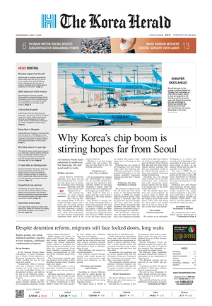 Prima pagina The Korea Herald di oggi - Quotidiano finanza