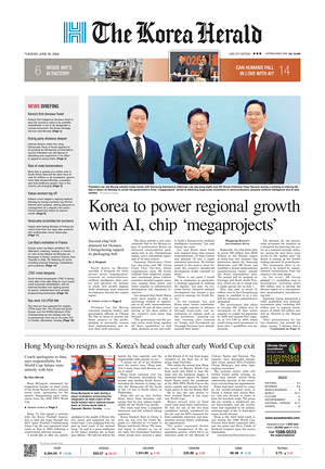 Prima pagina The Korea Herald di oggi - Quotidiano finanza