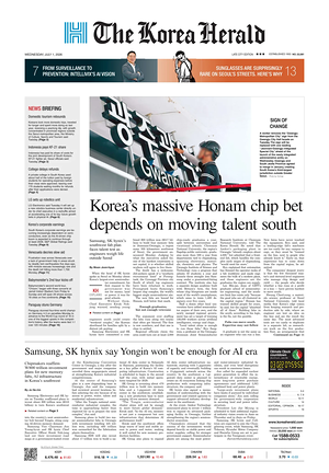 Prima pagina The Korea Herald di oggi - Quotidiano finanza