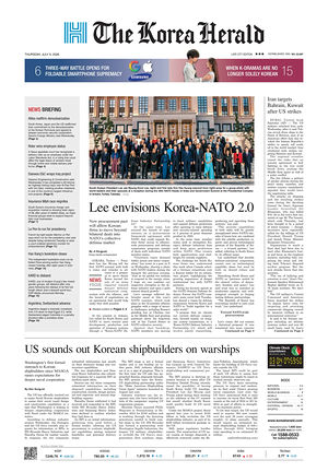 Prima pagina The Korea Herald di oggi - Quotidiano finanza