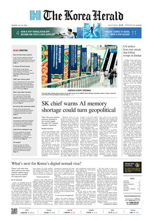 Prima pagina The Korea Herald di oggi - Quotidiano finanza