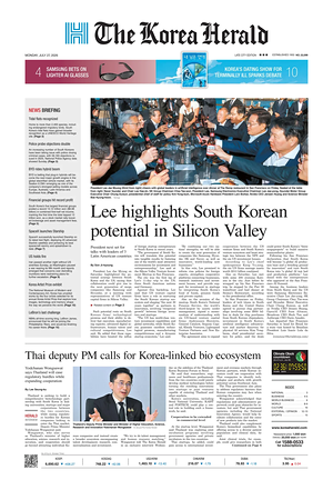 Prima pagina The Korea Herald di oggi - Quotidiano finanza