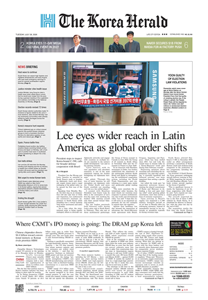 Prima pagina The Korea Herald di oggi - Quotidiano finanza