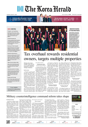 Prima pagina The Korea Herald di oggi - Quotidiano finanza