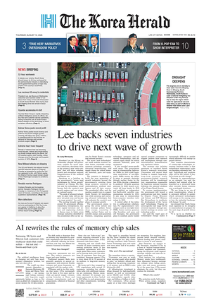 Prima pagina The Korea Herald di oggi - Quotidiano finanza