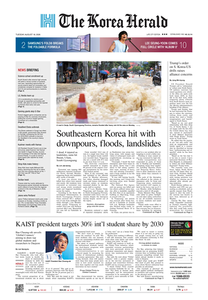 Prima pagina The Korea Herald di oggi - Quotidiano finanza