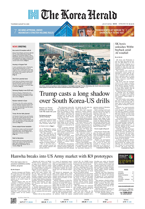 Prima pagina The Korea Herald di oggi - Quotidiano finanza
