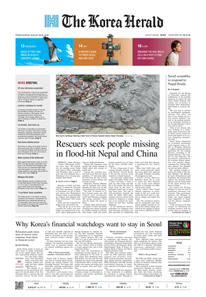 Prima pagina The Korea Herald di oggi - Quotidiano finanza