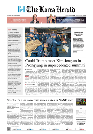 Prima pagina The Korea Herald di oggi - Quotidiano finanza