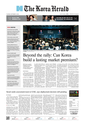 Prima pagina The Korea Herald di oggi - Quotidiano finanza