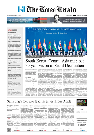 Prima pagina The Korea Herald di oggi - Quotidiano finanza