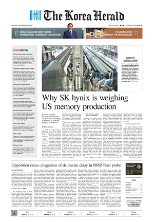 Prima pagina The Korea Herald di oggi - Quotidiano finanza