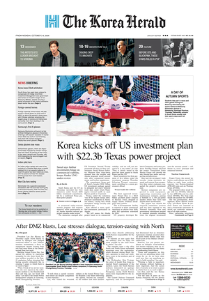 Prima pagina The Korea Herald di oggi - Quotidiano finanza