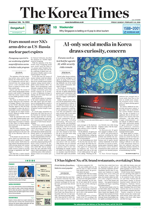 Prima pagina The Korea Times di oggi - Quotidiano estero